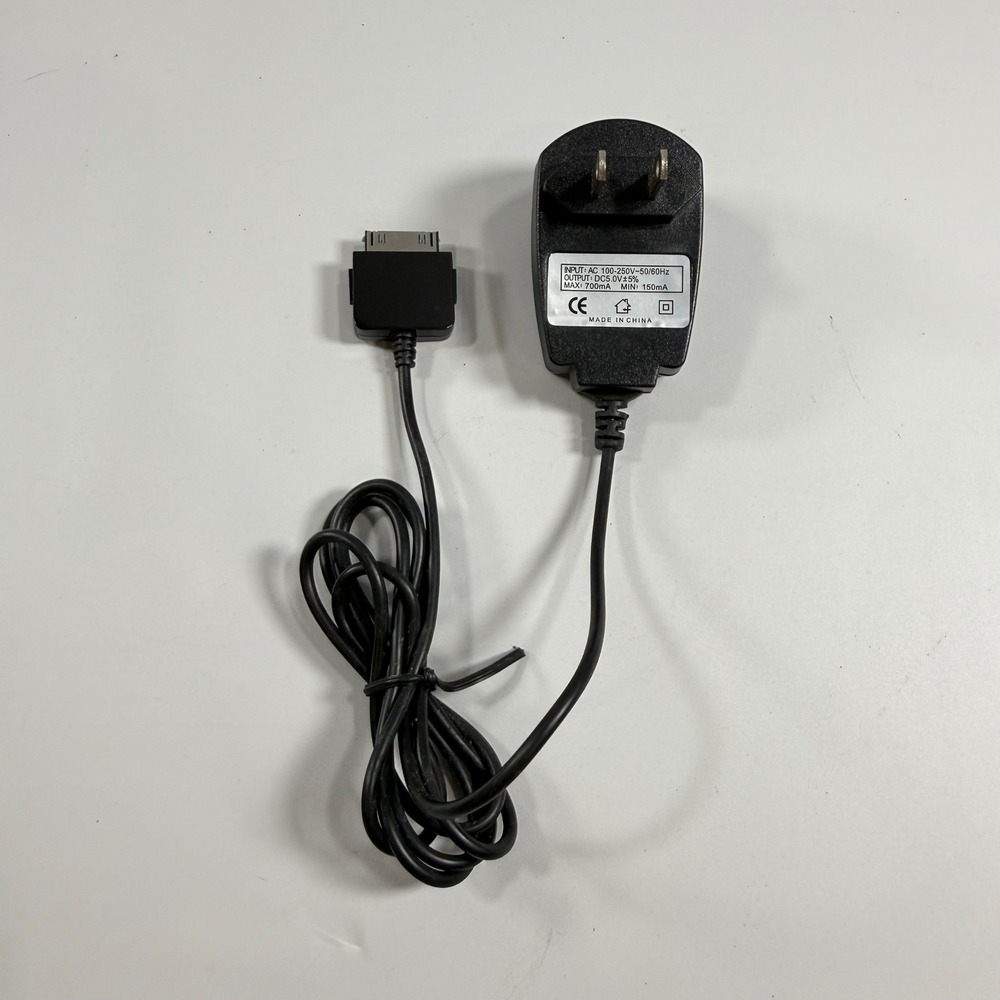 VTG 30 Pin Wall Charger AC Adapter For Apple iPod iPhone Black Retro Tech Power